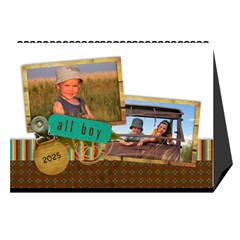 All Boy-father, Masculine- Desktop Calendar 8 5x6