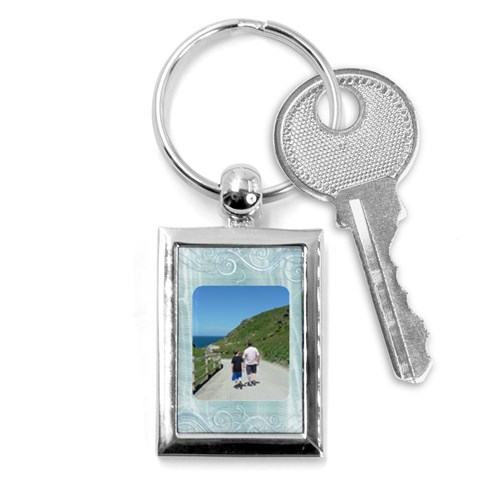 Marina Rectangle Keychain Keyring By Catvinnat Front