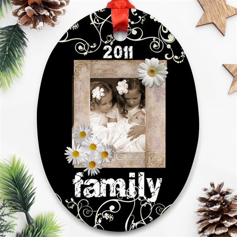 Family 2024 Oval Ornament By Catvinnat Front