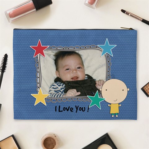 Xl Cosmetic Bag: Cute Kid Boy By Jennyl Back