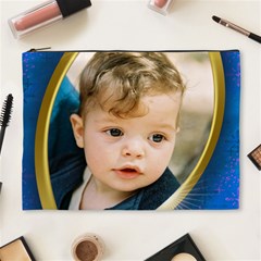 Blue and Gold XL cosmetic Bag - Cosmetic Bag (XL)