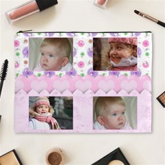 Pink Hearts (XL) Cosmetic Bag - Cosmetic Bag (XL)
