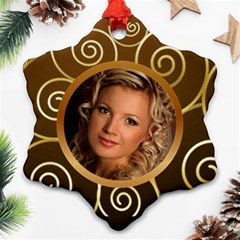 Gold on gold Snowflake Ornament - Ornament (Snowflake)