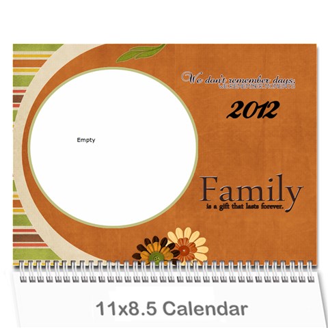 Calendar 2012 By Marion Gates Cover