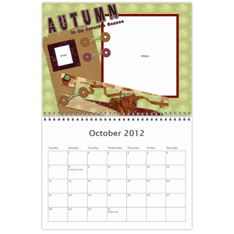 Calendar 2012 By Marion Gates Oct 2012