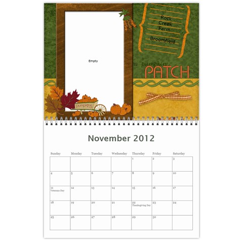 Calendar 2012 By Marion Gates Nov 2012