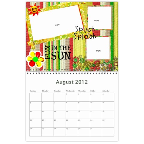 Calendar 2012 By Marion Gates Aug 2012