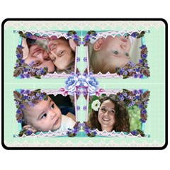 Lace and Flowers (Medium) Fleece Blanket - 60  x 50  Fleece Blanket (Medium)