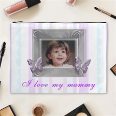 Mommys Angel stripe cosmetic bag - Cosmetic Bag (XL)