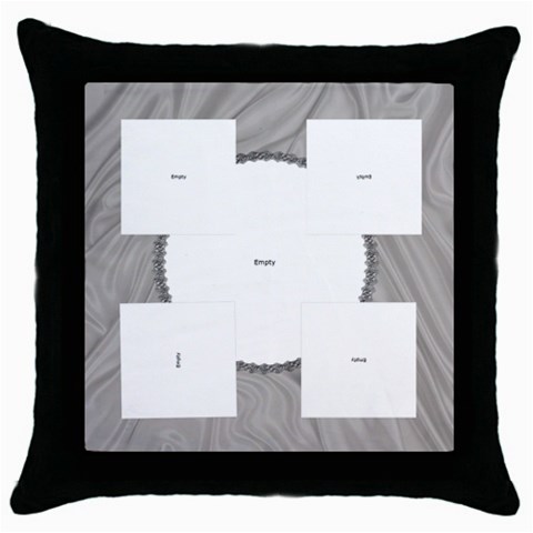 Black Elegance Throw Pillow Case By Happylemon Front