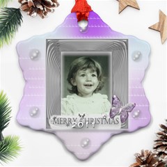 Purple butterfly bubble christmas tree ornament - Snowflake Ornament (Two Sides) Purple butterfly bubble christmas tree ornament - Snowflake Ornament (Two Sides)