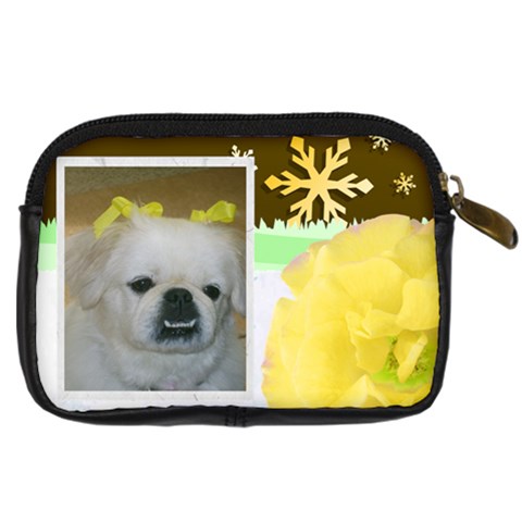 Yellow Rose Leather Camera Case By Kim Blair Back