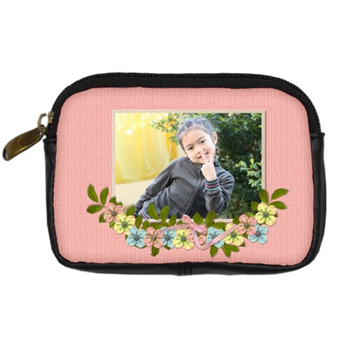 Digital Camera Leather Case : Garden Of Flowers By Jennyl Front