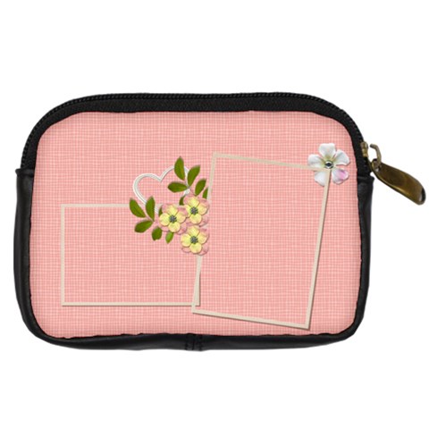 Digital Camera Leather Case : Garden Of Flowers By Jennyl Back