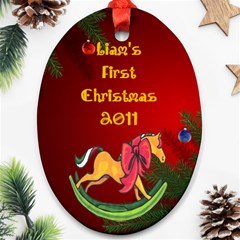 liams first christmas - Ornament (Oval)