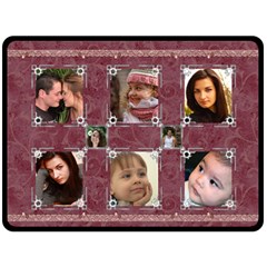 Burgundy And Silver (xl) Fleece Blanket