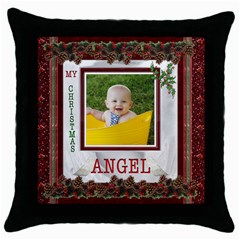 Christmas Angel Throw Pillow case (5 styles) - Throw Pillow Case (Black) Christmas Angel Throw Pillow case (5 styles) - Throw Pillow Case (Black)