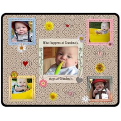 Grandmas Medium Fleece Blanket - 60  x 50  Fleece Blanket (Medium)
