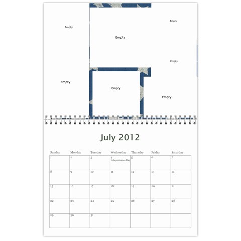 Calendar By Mandy Morford Jul 2012
