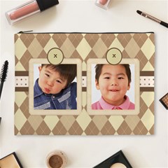 BrownN Buttons Cosmetic Bag XL - Cosmetic Bag (XL)