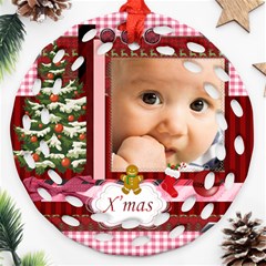 merry christmas - Round Filigree Ornament (Two Sides) merry christmas - Round Filigree Ornament (Two Sides)