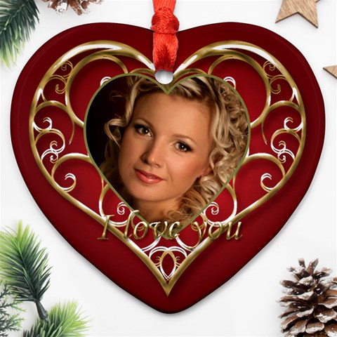 Love Heart Ornament By Deborah Front