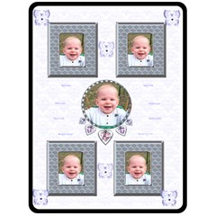 Flutter Blue Bear  Just Born Boys Charm Bracelet Blanket Blankie