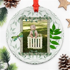 Green Nature Round Ornament (2 Sided) - Round Ornament (Two Sides) Green Nature Round Ornament (2 Sided) - Round Ornament (Two Sides)
