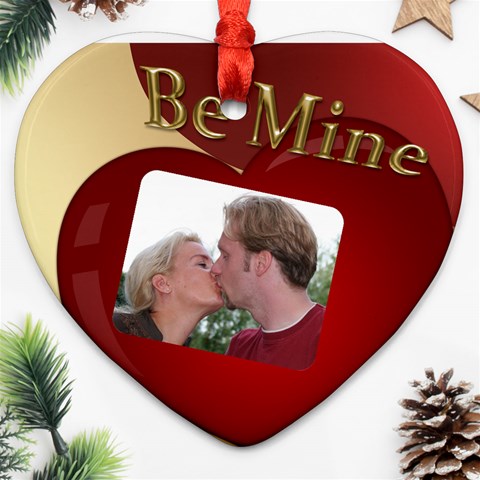 Be Mine Heart Ornament By Deborah Front