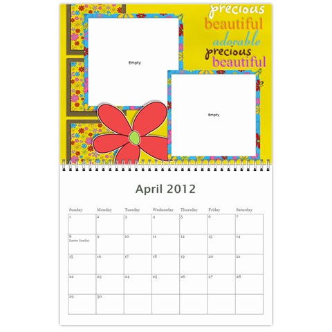 2012 Calendar By Karen Betancourt Apr 2012