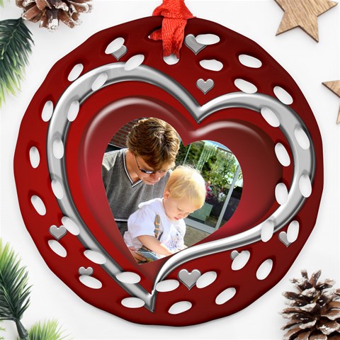 Love Filigee Ornament By Deborah Front