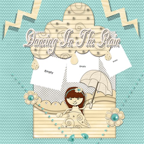 Dancing In The Rain By Amarie 12 x12  Scrapbook Page - 1