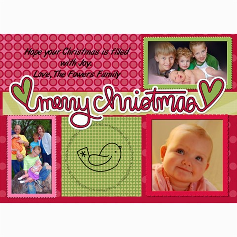 2011 Christmascard By Linnell Fowers 7 x5  Photo Card - 7