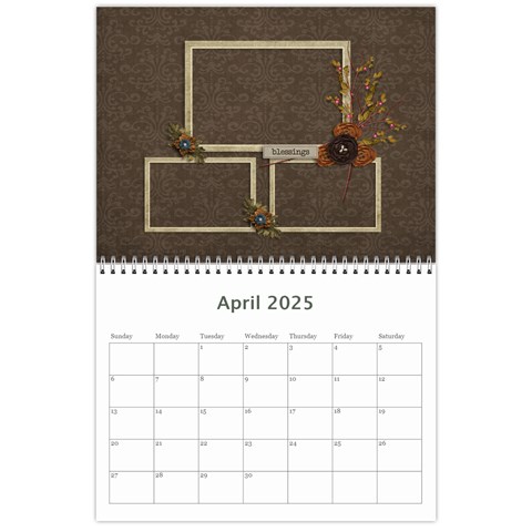 Wall Calendar 11 X 8 5 : Cherished Memories By Jennyl Apr 2025