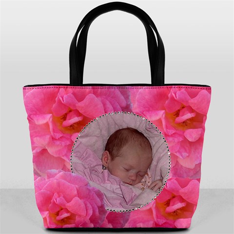 Pink Rose Bucket Bag By Kim Blair Front