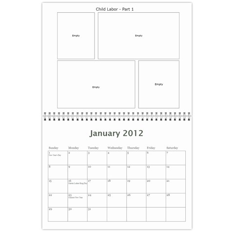 2012 Mom Calendar By Ac Jan 2012