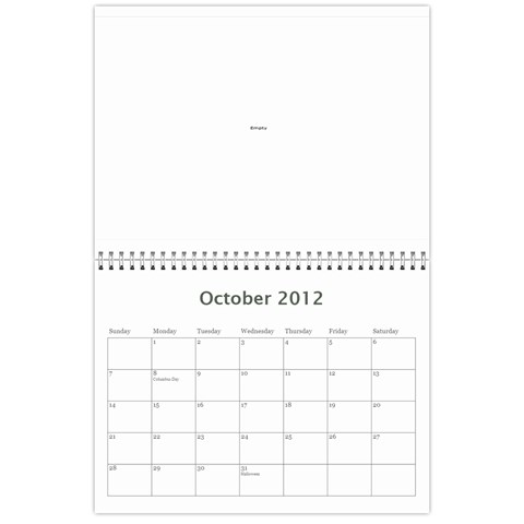 2012 Mom Calendar By Ac Oct 2012