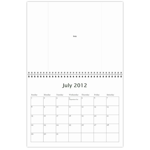 2012 Mom Calendar By Ac Jul 2012