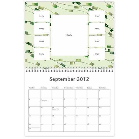 Calendar 2012 This Is It By Bertie Sep 2012