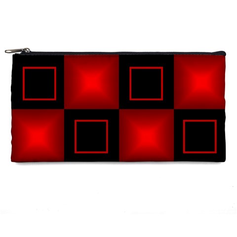 Black And Red Pencil Case By Deborah Front