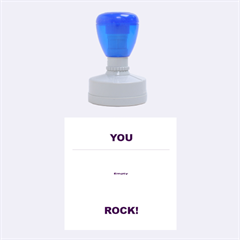 rock,guitar  - Rubber Stamp Round (Medium)