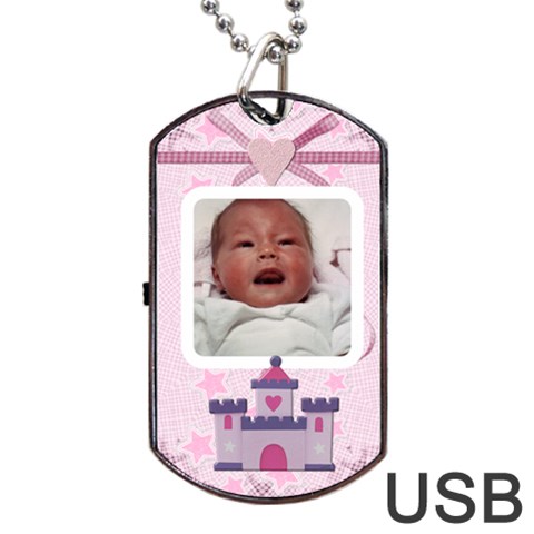 Little Princess Dog Tag Usb Flash (2 Sides) By Lil Back