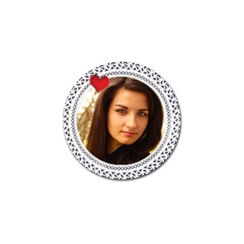 My Heart Golf Ball Marker By Deborah Front