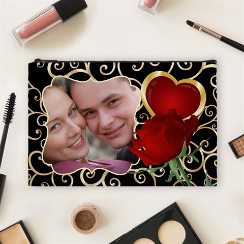 Sweet Love (large) Cosmetic Bag By Deborah Front