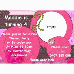 Maddie birthday invitation 2012 - 5  x 7  Photo Cards