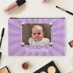 I love my little cupcake lilac  and green cosmetic bag - Cosmetic Bag (Large)