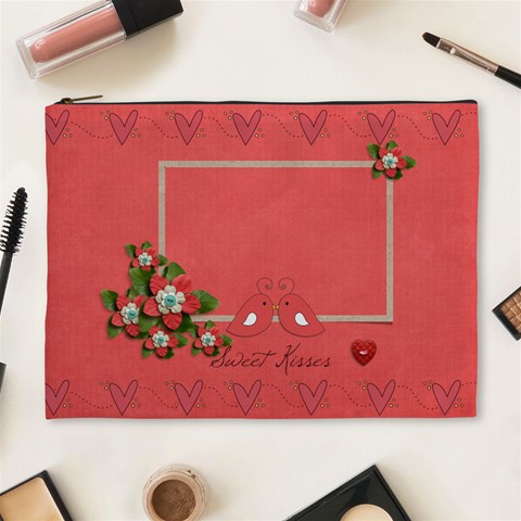 Xl Cosmetic Bag: Sweet Kisses By Jennyl Front