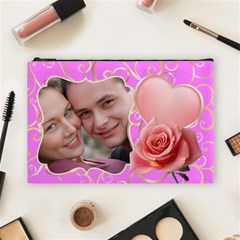 Pink Sweet love Large Cosmetic Case - Cosmetic Bag (Large) Pink Sweet love Large Cosmetic Case - Cosmetic Bag (Large)