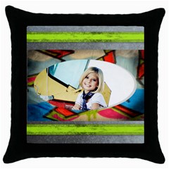graffiti pillow (5 styles) - Throw Pillow Case (Black)