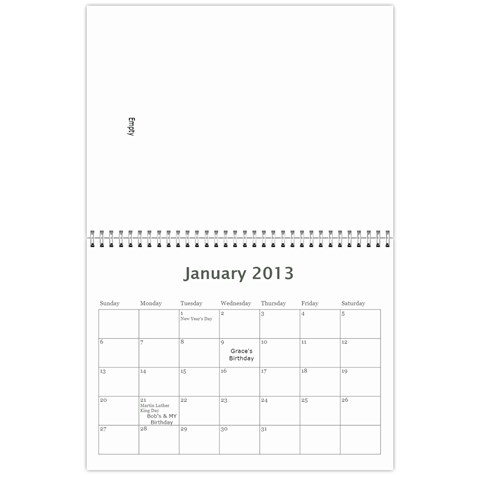 12calendar By Therese Jan 2013